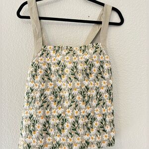 Anthropologie Floral Embroidered Sleeveless Top